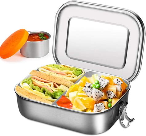 stainless steel lunch box with removable dividers|kids divided lunch box containers.